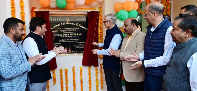 CM Omar Abdullah inaugurates new residential block at Muthi, reviews ongoing housing projects in Jammu CM Omar Abdullah inaugurates new residential block at Muthi, reviews ongoing housing projects in Jammu