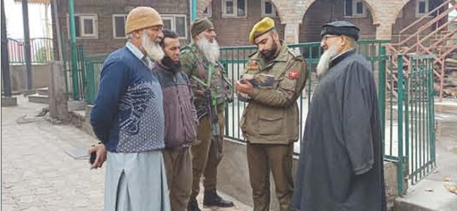 Police inspects madrassas, mosques across Srinagar Police inspects madrassas, mosques across Srinagar