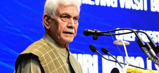 Local terror recruitment in JK declines sharply: LG Sinha