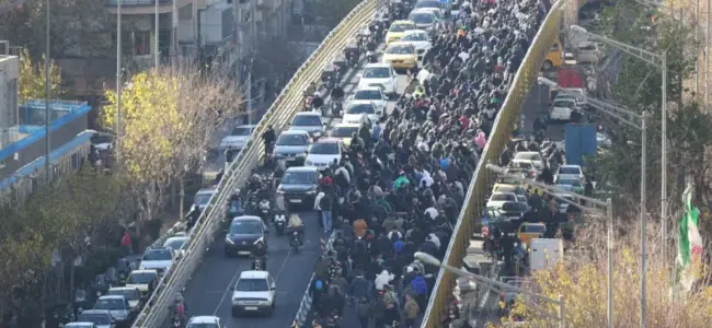 Protesters in Iran express outrage at US, Israel after ceasefire agreement reached