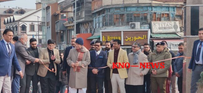 LG Manoj Sinha inaugurates revamped Amira Kadal in Srinagar