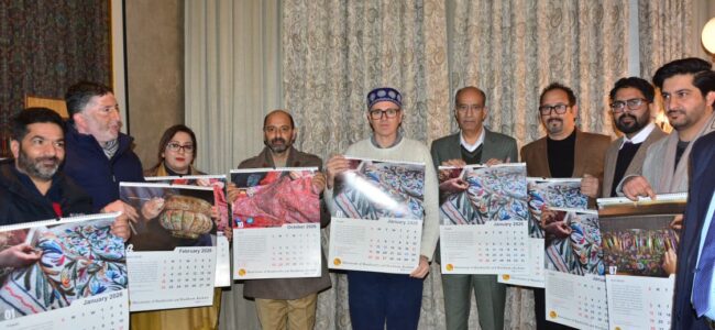 CM Omar Abdullah unveils Handicrafts & Handloom Department’s Calendar 2026
