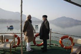 VP enjoys shikara ride on Dal Lake in Srinagar