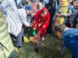 Sakeena Itoo leads plantation drive at District Hospital Ganderbal Sakeena Itoo leads plantation drive at District Hospital Ganderbal