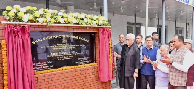 Lieutenant Governor inaugurated infrastructure upgradation and beautification works at holy Shiv Khori