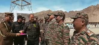 Ladakh L-G Kavinder Gupta celebrates Holi with soldiers in Leh