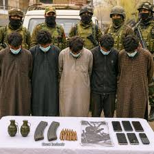 Five held with grenades, ammunition in Srinagar Five held with grenades, ammunition in Srinagar