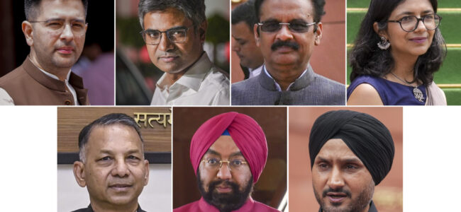 Seven out of eight AAP Rajya Sabha MPs quit party, merge with BJP Seven out of eight AAP Rajya Sabha MPs quit party, merge with BJP
