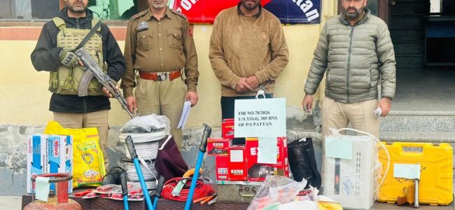 Police solves burglary case in Baramulla, accused held