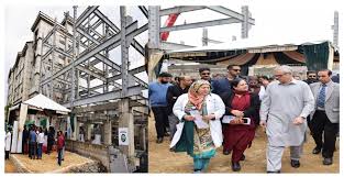 CM reviews progress of work on LD Hospital Extension Block CM reviews progress of work on LD Hospital Extension Block