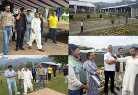 Satish Sharma reviews arrangements for National Chintan Shivir at SKICC Satish Sharma reviews arrangements for National Chintan Shivir at SKICC