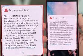 Test alert shows up on mobile phones