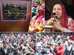 Sakeena Itoo inaugurates Primary School Satrajan Bangiward Sakeena Itoo inaugurates Primary School Satrajan Bangiward