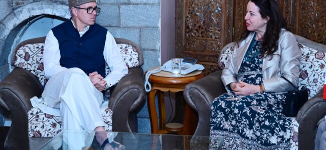 Swiss Ambassador to India Maya Tissafi calls on CM Omar Abdullah