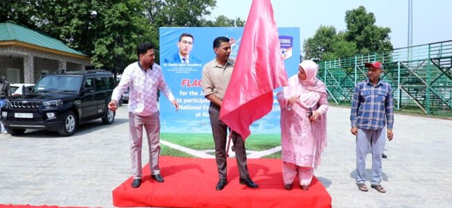Dr. Shahid Iqbal flags off J&K U-20 Football team for national championship