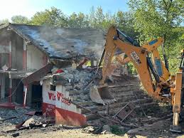 Illegal commercial complex belonging to drug peddler demolished in Anantnag Illegal commercial complex belonging to drug peddler demolished in Anantnag