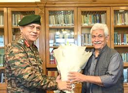 Lieutenant General Balbir Singh, GoC 15 Corps, delegations call on Lt Guv Lieutenant General Balbir Singh, GoC 15 Corps, delegations call on Lt Guv
