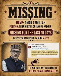‘Omar Abdullah missing’ poster sparks political row in JK