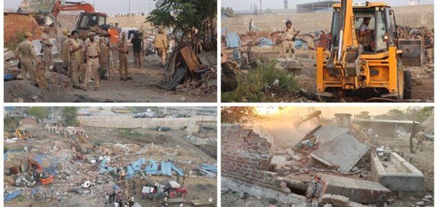 Illegal structures on encroached land demolished at Samba