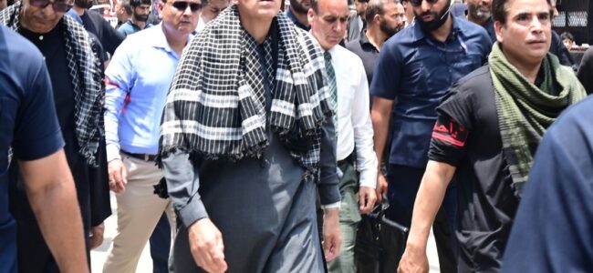Chief Minister Omar Abdullah joins Youm-e-Ashura mourners at Zadibal