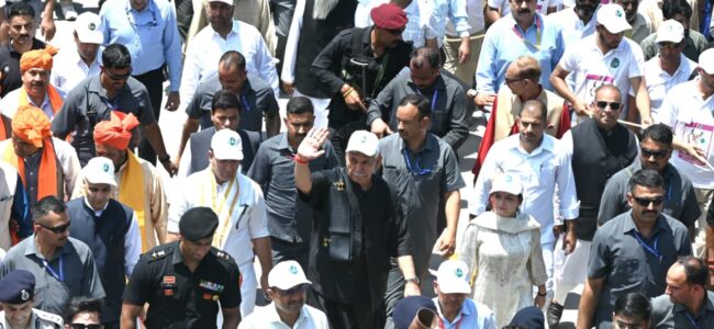 Drug-Free J&K Campaign Reaches 19th District, Lieutenant Governor Leads Padyatra in Kishtwar