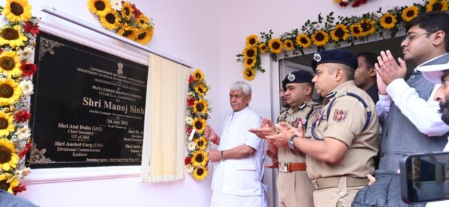Lieutenant Governor Inaugurates Yatri Bhawan at Mata Kheer Bhawani Temple