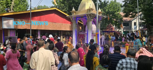 Thousands converge at Tulmulla Shrine to participate in Kheer Bhawani Mela Thousands converge at Tulmulla Shrine to participate in Kheer Bhawani Mela