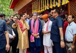 Omar visits Kheer Bhawani temple in Ganderbal