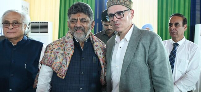 Omar Abdullah meets Karnataka CM DK Shivakumar in Bengaluru, congratulates him on assuming office