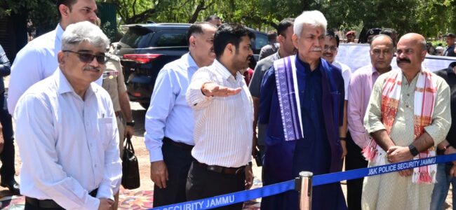 Lt Governor visits Mubarak Mandi Heritage Complex, Reviews progress of ongoing projects
