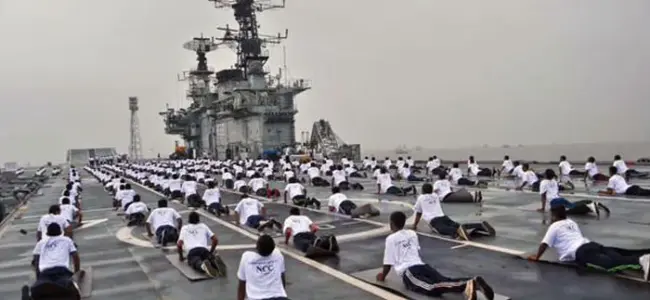 Military personnel join celebrations across India to mark International Yoga Day
