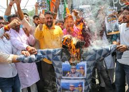BJYM protests against NC government over unemployment issues BJYM protests against NC government over unemployment issues