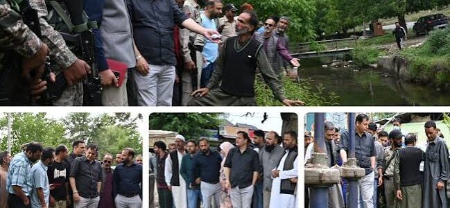 Javid Dar reviews irrigation infrastructure in Rafiabad, Baramulla