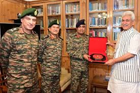 Top Army official, MP Rajya Sabha calls on Lt Guv
