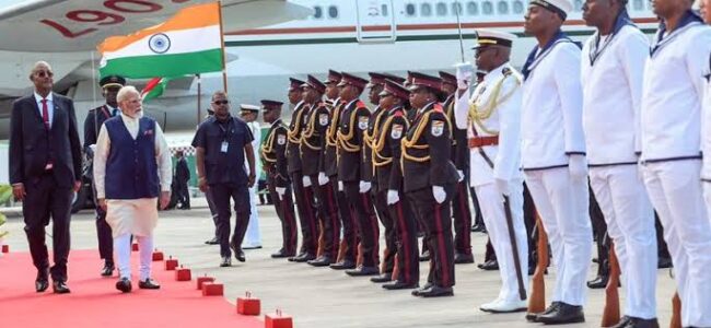 PM Modi reaches Seychelles for National Day celebrations PM Modi reaches Seychelles for National Day celebrations