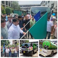 Commissioner SMC flags off Four High-Capacity Water Tankers