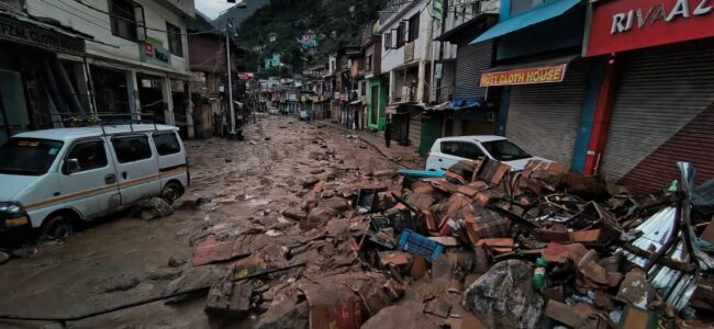 Flash Floods hit Thathri in Doda, Highway blocked as property gets damaged Flash Floods hit Thathri in Doda, Highway blocked as property gets damaged