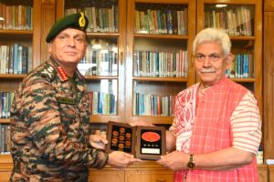 Chief of Army Staff calls on Lt Guv Manoj Sinha Chief of Army Staff calls on Lt Guv Manoj Sinha