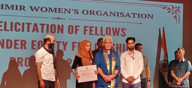 Women’s empowerment key to developed J&K, their progress means progress of society: LG Sinha