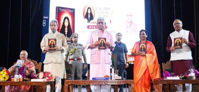 Lieutenant Governor Attends Lal Ded Literary Award Function, Launches Book on Lal Ded