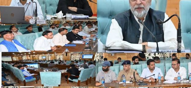 MP Mian Altaf chairs DISHA review meeting at Kulgam