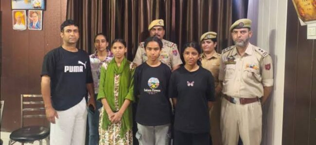 Srinagar Police recovers three minor girls from Amritsar within 72 hours