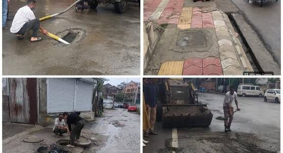 SMC addresses waterlogging across Srinagar